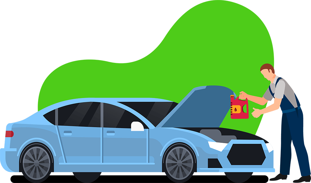 Ölwechsel Illustration Werkstatt